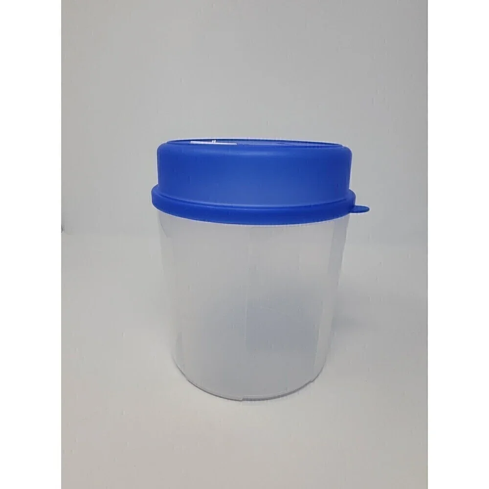 TUPPERWARE FREEZER MATE ICE CREAM SAVER ROUND BLUE LID SMART DATE DIAL #4564A-2